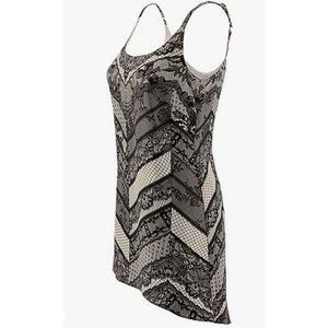 Cabi Womens Lace Print Scoop Neck Cami Top Size Medium Black/Tan Lined